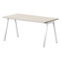 【軒先渡し】ニシキ工業 ミーティングテーブル 幅2100×奥行1000×高さ720mm ホワイトグレイン ABSY-H2110-WG 1台（直送品）