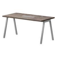 【軒先渡し】ニシキ工業 ミーティングテーブル 幅1500×奥行750×高さ720mm スミクロ ABSY-S1575W-SK 1台（直送品）