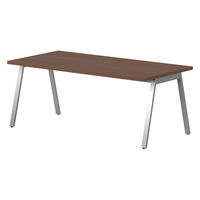 【軒先渡し】ニシキ工業 ミーティングテーブル 幅2100×奥行900×高さ720mm ウォールナット ABSY-S2190-WN 1台（直送品）