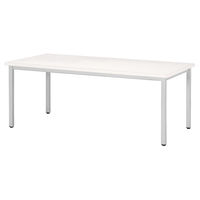 【軒先渡し】ニシキ工業 ミーティングテーブル 幅1800×奥行900×高さ720mm オフホワイト AEK-S1890-OW 1台（直送品）