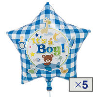 IBスター イッツアボーイ ベアー ギンガム ブルー 0201313252 1セット（5枚入） 宝興産（直送品）