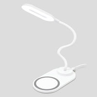 LEDデスクライト ワイヤレス充電付き 急速充電 昼白色/電球色/昼光色 3色調色 SP0013WH 1個 エール