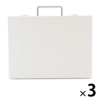 無印良品 自立収納できるキャリーケース A4用 ホワイトグレー 約縦28（持ち手含）×横32×厚さ7cm 3個 良品計画