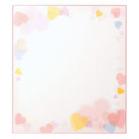 デザインフィル カラー色紙 ラメ ハート柄 33115006 1枚