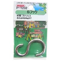 ニッサチェイン ステンSフック 4.0mm×36.2mm シルバー P-1232 1セット(40個)（直送品）