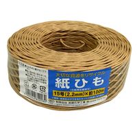 宮島化学工業 紙ひも 茶 15号(2.2mm)×100m Y028 1セット(10巻)（直送品）