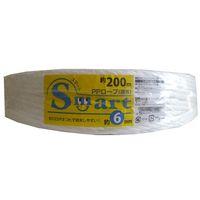 宮島化学工業 SmartPPロープ(溶着) 白 6mm×200m ES620 1セット(4巻)（直送品）