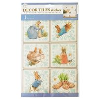 S&Cコーポレーション タイルステッカー ピーターラビット 約195mm×290mm EPR16 1セット(4枚)（直送品）