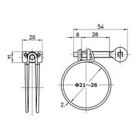 SANEI 蝶ネジワイヤバンド PD21ー16 1セット(28個:2個×14パック)（直送品）
