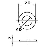 SANEI ユニオンパッキン PP40ー14X10 PP40-14X10 1セット(64個:2個×32パック)（直送品）