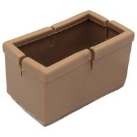 ワイドフェルトキャップ 長角脚用 茶 24~30mm×50~55mm ブリスターパック(4個入) GKー805 GK-805（直送品）