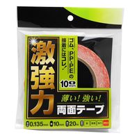 和気産業 激強力両面テープ ゴム・PP用 幅10mm×長さ20m WDC-001 1セット(8巻)（直送品）