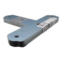 和気産業 ユニクロ隅金 T型 68×55mm 4枚 BK-017 1セット(80枚:4枚×20セット)（直送品）