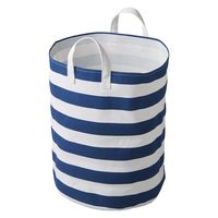 パール金属 LAUNDRY BIN L ボーダー ネイビー N-7702 1個（直送品）