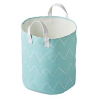 パール金属 LAUNDRY BIN M シェブロン ライトブルー N-7710 1個（直送品）