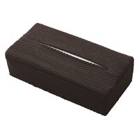 パール金属 ストレッチティッシュカバー ボックス用 ブロック柄ブラック N-7763 1個