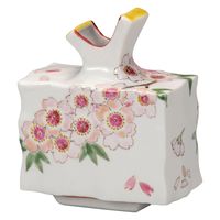 伊野正峰 日本の伝統工芸品【九谷焼】 K8-1206 4号一輪生 桜　川田稔　1個（直送品）