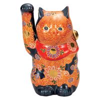 伊野正峰 日本の伝統工芸品【九谷焼】 K8-1503 5号招き猫 盛　1個（直送品）