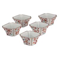 伊野正峰 日本の伝統工芸品【九谷焼】 2.5号小鉢揃 花唐草 (K9-233) (K8-209) K9-233K8-209 1個（直送品）