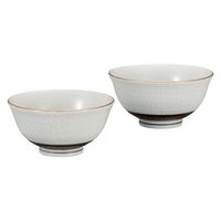 伊野正峰 日本の伝統工芸品【九谷焼】 K8-466　組飯碗 白七宝　1個（直送品）