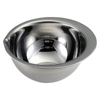 アイデアセキカワ 18-8フランガーボール 21cm (目盛付) 035094 1個（直送品）