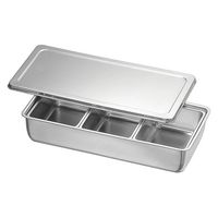 本間製作所 KO 18-8調味料入バット3ッ組(舟形中子付) 621038 1個（直送品）