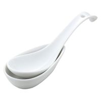 陶里 白磁 丸型ラーメンレンゲ 受台(73519-316) 461053 1個（直送品）