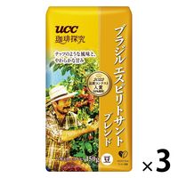 【コーヒー豆】UCC上島珈琲 UCC 珈琲探究 炒り豆 ブラジル エスピリトサントブレンド AP 1セット（150g×3袋）