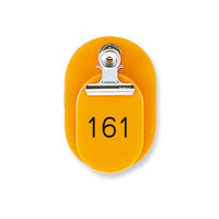 親子番号札　小判型　オレンジ CT-1-151-O 1組 共栄プラスチック（直送品）