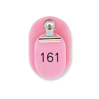 親子番号札　小判型　ピンク CT-1-151-P 1組 共栄プラスチック（直送品）