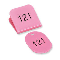 角型親子番号札．１０１ー１５０．ピンク CT-3-101-P 1組 共栄プラスチック（直送品）