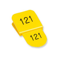 角型親子番号札．１０１ー１５０．黄 CT-3-101-Y 1組 共栄プラスチック（直送品）