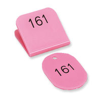 角型親子番号札．１５１ー２００．ピンク CT-3-151-P 1組 共栄プラスチック（直送品）