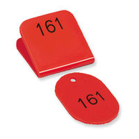 角型親子番号札．１５１ー２００．赤 CT-3-151-R 1組 共栄プラスチック（直送品）
