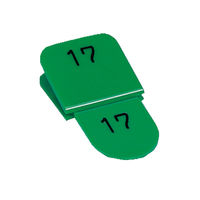 角型親子番号札．１ー５０．緑 CT-3-1-G 1組 共栄プラスチック（直送品）