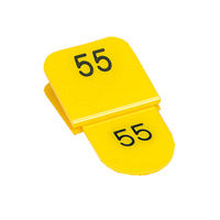 角型親子番号札．５１ー１００．黄 CT-3-51-Y 1組 共栄プラスチック（直送品）