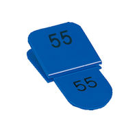 角型親子番号札．５１ー１００．青 CT-3-51-B 1組 共栄プラスチック（直送品）