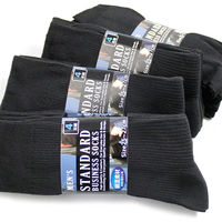 キャプテン・ユー 紳士リブソックス　黒　４Ｐ　２５ー２７cm MEN61035 1セット（直送品）