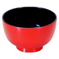 汁椀　朱内黒 [9個入] wis-1-188-4a　若泉漆器（直送品）