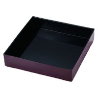 松花堂 Ｄ．Ｘ８．５寸松花堂用　親のみ　外溜内漆調黒 [2個入] wis-1-296-2a　若泉漆器（直送品）