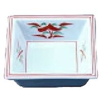 角鉢　赤絵　[2個入] wis-1-330-1　若泉漆器（直送品）