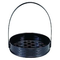 篭 ５．５寸一閑張籠　黒（折畳式） [2個入] wis-1-613-9　若泉漆器（直送品）