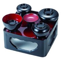 仏膳 ６寸茜仏膳セット　黒内朱　[1個入] wis-a-12-76　若泉漆器（直送品）
