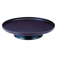 トレー 尺３寸切立丸膳　艶消渦刷毛目ＮＳ　[1個入] wis-a-12-78　若泉漆器（直送品）