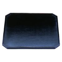 トレー 隅切会席布目盆　黒　尺１寸 [2個入] wis-b-1-2　若泉漆器（直送品）
