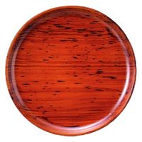 トレー 丸盆　栃刷毛目塗　尺２寸ＮＳ [1個入] wis-b-13-11　若泉漆器（直送品）