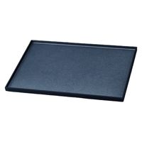 トレー 平成木目長手盆　シルバー渕黒　尺２寸キング塗 [2個入] wis-b-30-40　若泉漆器（直送品）