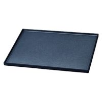 トレー 平成木目長手盆　シルバー渕黒　尺４寸キング塗 [1個入] wis-b-30-42　若泉漆器（直送品）