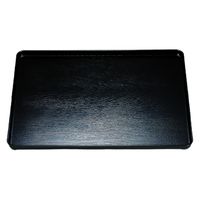 トレー 地木目長手盆　黒　尺３寸 [3個入] wis-b-30-73　若泉漆器（直送品）