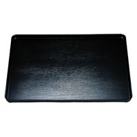 トレー 地木目長手盆　黒　尺４寸 [2個入] wis-b-30-74　若泉漆器（直送品）